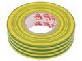 Tape: electrical insulating; W: 19mm; L: 25m; Thk: 0.15mm; soft PVC SCAPA SCAPA-6022-19/25YG