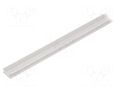 Stopper; for profiles; Width of the groove: 8mm; L: 2m; PP; grey FATH FA-092085