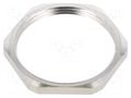 Nut; PG29; brass; Thread: PG; Plating: nickel; -100÷300°C HELLERMANNTYTON ALNPB-PG29-NPB-ML