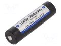 Re-battery: Li-Ion; 18650,MR18650; 3.7V; 3000mAh; Ø18.7x68.5mm KEEPPOWER ACCU-18650H/SPCB