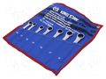 Wrench-set; combination spanner,with ratchet; 7pcs. KING TONY KT-12107MRN