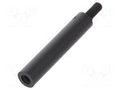 Screwed spacer sleeve; cylindrical; polyamide; M3; M3; 30mm; black DREMEC TFM-M3X30/DR285RD