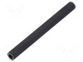 Screwed spacer sleeve; hexagonal; polyamide; M2,5; L: 50mm; black DREMEC TFF-M2.5X50/DR182