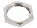 Nut; M20; brass; Thread: metric; Pitch: 1.5; Plating: nickel HELLERMANNTYTON ALNPB-M20-NPB-ML