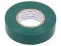 Tape: electrical insulating; W: 19mm; L: 20m; Thk: 0.15mm; green HELLERMANNTYTON HTAPE-FLX-19GR