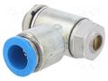 Throttle-check valve; 0.2÷10bar; zinc casting chrome; 480l/min FESTO GRLA-1/4-QS-10-D