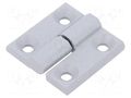 Hinge; Width: 40mm; cast zinc; silver; H: 40mm; left; Holes no: 4 ELESA+GANTER GN337ZD40-40A-2-SR