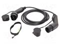 Cable: eMobility; 230V; 3.6kW; IP55; single-phase; 5m; 16A; -30÷50°C GREEN CELL GC-EV13