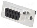 Connector: D-Sub; PIN: 9; plug; female; for cable; crimped; black ENCITECH DBC09-SS
