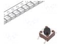 Microswitch TACT; SPST-NO; Pos: 2; 0.05A/50VDC; SMT; none; 1.57N E-SWITCH TL3301AF160QG