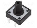 Microswitch TACT; SPST-NO; Pos: 2; 0.05A/12VDC; THT; 1.57N; 12mm E-SWITCH TL1100FF160Q