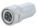 Quick connection coupling; max.400bar; G 1/4"; double-sided PNEUMAT 242.01-OC