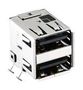 USB STACKED SOCKET, 2.0 TYP A, 4 X 2 POS 2410 05