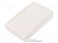 Enclosure: desktop; X: 90mm; Y: 144mm; Z: 30mm; ABS; white SUPERTRONIC PP081W