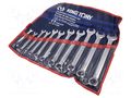 Wrench-set; inch,combination spanner; 11pcs. KING TONY KT-1211SR