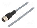 Cable: for sensors/automation; M12; PIN: 4; straight; 2m; plug; 4A SENSATA / CYNERGY3 LC02FBS-PVC