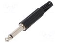 Connector: Jack 6,3mm; plug; male; mono; ways: 2; straight; white CLIFF FM1022