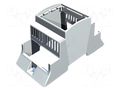 Enclosure: for DIN rail mounting; Y: 110mm; X: 53.5mm; Z: 62mm; grey ITALTRONIC IT-15.0302000.BL
