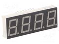 Display: LED; 7-segment; 14.2mm; 0.56"; No.char: 4; red/green; 40mcd OPTOSUPPLY OSL40567-IRG
