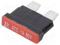 Fuse: fuse; 1A; 80VDC; automotive; 19mm; copper; tinned ESKA 340017-80V