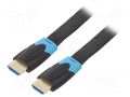 Cable; HDMI plug,both sides; PVC; 5m; black; HDMI 1.4; 28AWG VENTION AAKBJ