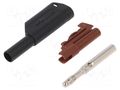 Connector: 4mm banana; plug; 32A; 1kV; black; insulated; 2.5mm2 SCHÜTZINGER SFK8500NIAS-SW