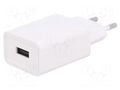 Power supply: switching; mains,plug-in; 5VDC; 1A; 5W; Out: USB; POSC POS POSC05100A-WH-USB
