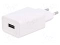 Power supply: switching; mains,plug-in; 5VDC; 1A; 5W; Out: USB; POSC POS POSC05100A-WH-USB