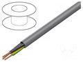 Wire; YSLY-JZ; 3G0.75mm2; unshielded; 300V,500V; Cu; stranded; grey TECHNOKABEL YSLY-JZ-3X0.75