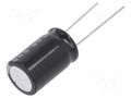 Capacitor: electrolytic; THT; 100uF; 200VDC; Ø16x25mm; Pitch: 7.5mm PANASONIC EEUED2D101