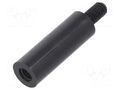 Screwed spacer sleeve; cylindrical; polyamide; M4; M4; 23mm; black DREMEC TFM-M4X23/DR287RD