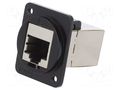 Coupler; FT; Cat: 5e; shielded; 8p8c; RJ45 socket,both sides; metal CLIFF CP30220SM3B