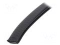 Hole and edge shield; PVC; L: 10m; black; H: 16mm; W: 10.5mm RST ROZTOCZE UT-4.10.2-10M