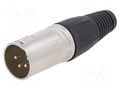 Connector: XLR; plug; male; PIN: 4; straight; for cable; soldering CLIFF FC6155