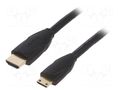 Cable; HDMI plug,mini HDMI plug; PVC; HDMI 2.0; 1.5m; black VENTION VAA-D02-B150