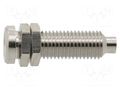 Connector: 4mm banana; socket; on panel,screw; 8mm DONAU ELEKTRONIK D-3110