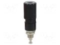 Connector: 4mm banana; socket; 36A; black; nickel plated; 8mm DONAU ELEKTRONIK D-3251
