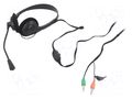 Headphones with microphone; black; Jack 3,5mm x2; 1.8m; 32Ω; 98dB LOGILINK HS0052