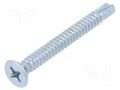 Screw; for metal; 6.3x70; Head: countersunk; Phillips; PH3; zinc BOSSARD B6.3X70/BN1879