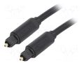 Cable; Toslink plug,both sides; 2m; Plating: gold-plated; black VENTION BAEBH