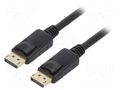 Cable; DisplayPort plug,both sides; DisplayPort 1.2; 5m; black LOGILINK CD0103