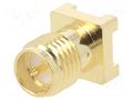 Connector: RP-SMA; socket; male,reverse; vertical; 50Ω; SMT; PTFE LINX TECHNOLOGIES CONREVSMA001-SMD-G