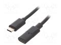 USB-USB; USB C socket,USB C plug; 0.3m CLIFF FCR72000