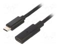 USB-USB; USB C socket,USB C plug; 1.5m CLIFF FCR72004
