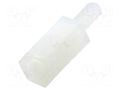 Screwed spacer sleeve; hexagonal; polyamide; M2; M2; 7mm; natural FIX&FASTEN FIX-TP2-7