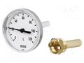 Meter: temperature; analogue,bimetal; 0÷120°C; Probe l: 40mm; A43 WIKA TMA43-14138673