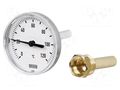Meter: temperature; analogue,bimetal; 0÷120°C; Probe l: 40mm; A43 WIKA TMA43-14138673
