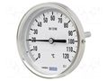 Meter: temperature; analogue,bimetal; -20÷60°C; Probe l: 100mm WIKA TMA52-3906892
