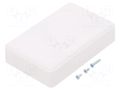 Enclosure: multipurpose; X: 58mm; Y: 90mm; Z: 22mm; ABS; white SUPERTRONIC PP006W