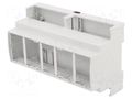 Enclosure: for DIN rail mounting; Y: 89mm; X: 142mm; Z: 65mm; ABS KRADEX ZD1008J-ABS-V0